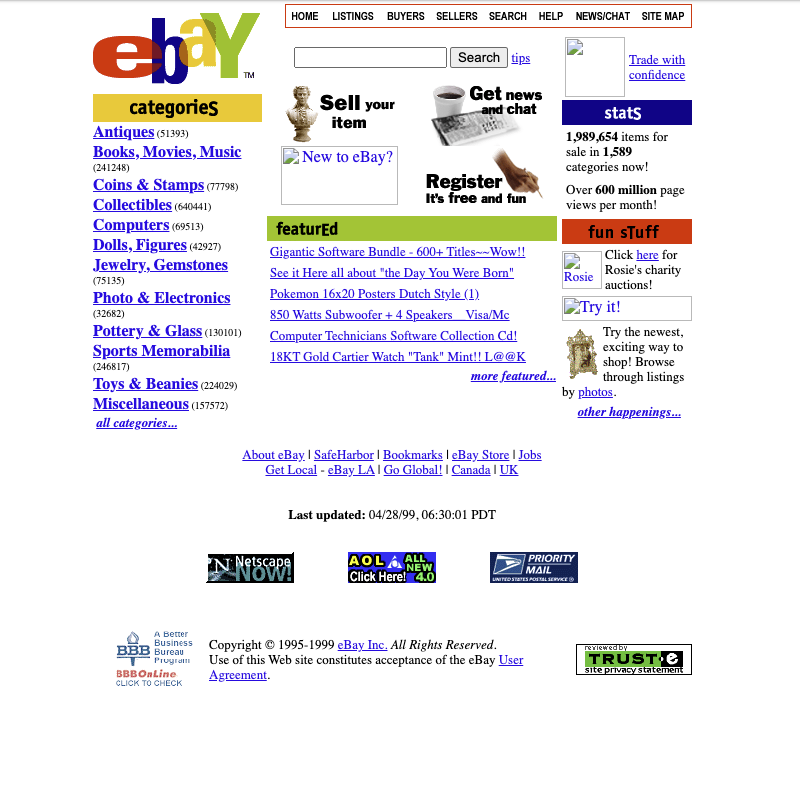 Ebay 1999