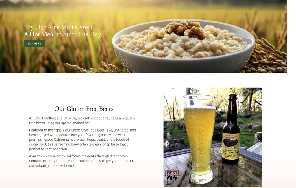 eckert malting and brewing new website design