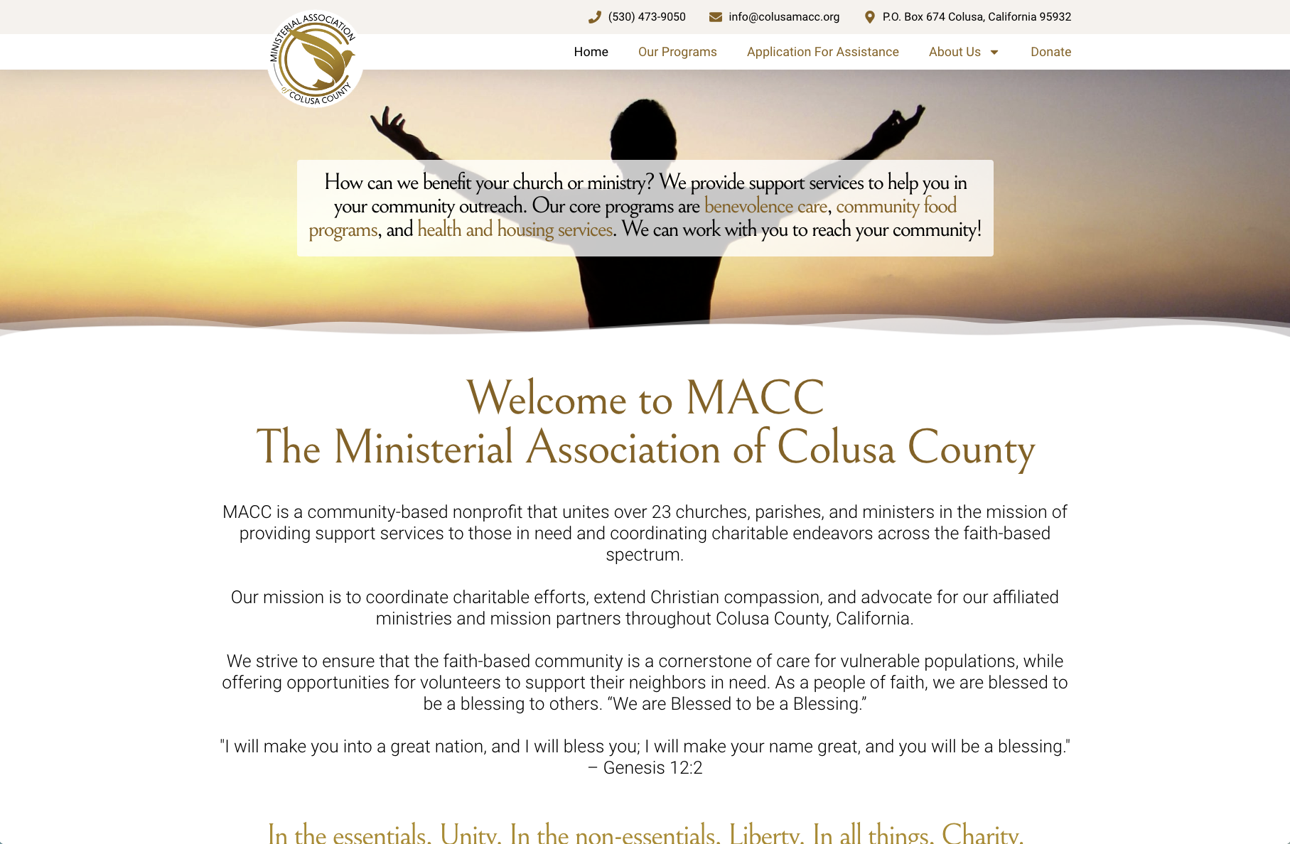 MACC logo california church website design