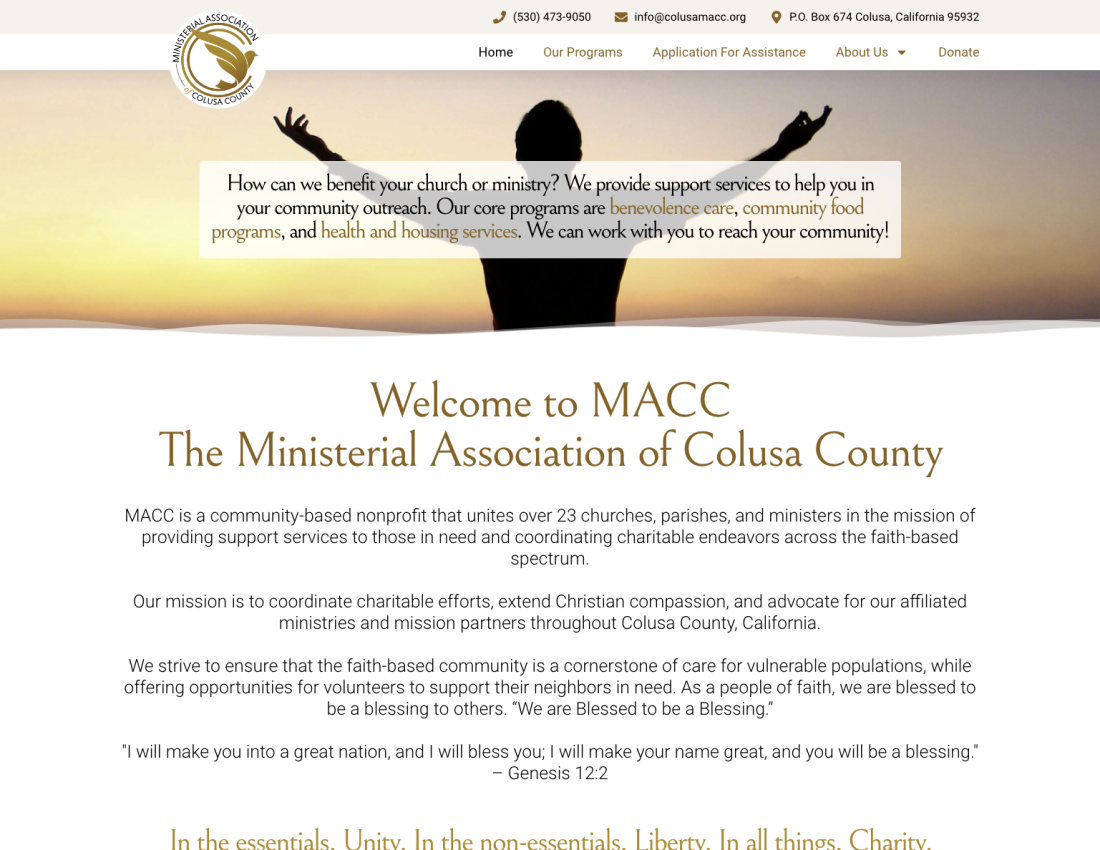 MACC logo california church website design